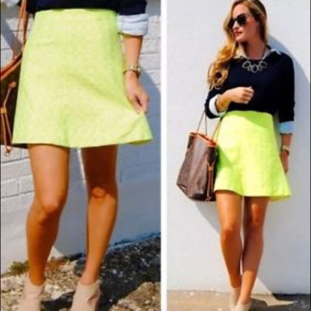 J Crew Jacquard miniskirt
